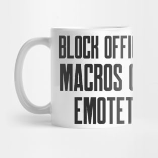 Cybersecurity Block Office Macros or Emotet Mug